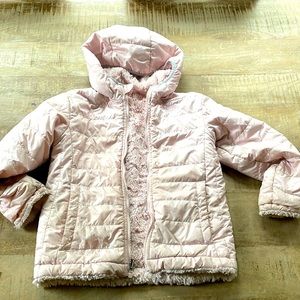 Girls XS light pink coat. Only worn 1 season. Reversible.
